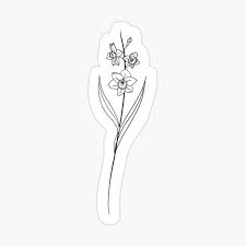 December Birth Month Flower Narcissus Sticker By Ekwdesigns In 2020 Birth Flower Tattoos Narcissus Flower Tattoos December Flower Tattoo
