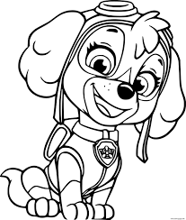 Download this adorable dog printable to delight your child. Beautiful Skye From Paw Patrol Coloring Pages Printable