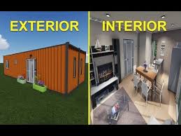 Esto quiere decir que la estructura de los. Vivienda Con 2 Contenedores De 40 Pies 60m2 Animacion 3d Youtube