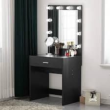 Tribesigns Vanity Set With Lighted Mirror Makeup Desk Vanity Dressing Table Dresser Desk For Bed Vanity Table Set Vanity Set With Lights Lighted Vanity Mirror