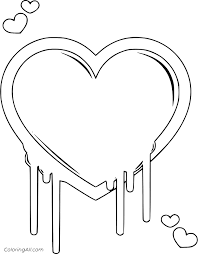 Rainbow bird and rainbow fairy). Melting Heart Coloring Page Coloringall