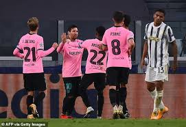 Watch in awe at the return leg after barcelona score in the 15th minute of injury time against the 9 men of juve with a their fourth penalty; Juventus Vs Barcelona Champions League Live Score Lineups And Updates Daily Mail Online