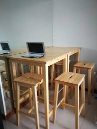 Jul 27, 2017 · the standard bar height table is 42″. Ikea Bjorkudden Bar Table And Stool Solid Wood Furniture Home Living Furniture Tables Sets On Carousell