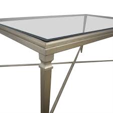 The solid cast bronze base was designed visually to dance around the mass of the base by contrasting the geometry with the sculptural internal form. 79 Off Ethan Allen Ethan Allen Heron Coffee Table Tables