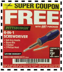 The first harbor freight store was built in 1977 in los angeles, calif. Harbor Freight Free Screwdriver Coupon Free 4 In 1 Screwdriver