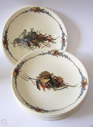 Antique, silver bowls, dragon bowls, bowls, small plates, cutlery, decorative items. Antique C1900 Sarreguemines Obernai Dishes 3 Demitasse Cups 6 Small Plates 1808286048