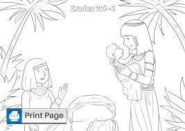 Printable baby moses basket coloring page. Free Baby Moses Coloring Pages For Kids Printable Pdfs Connectus