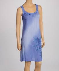 Look At This Zulilyfind Raya Sun Periwinkle Palm Tree Embroidered Sleeveless Dress Women By Raya Sun Zulilyfinds Womens Dresses Dresses Sleeveless Dress