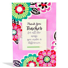 You can download a template here. Thank You Teacher Card Design
