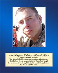 Bloem, Lance Cpl. Nicholas William B. > U.S. Marine Corps Forces Reserve >  Biography