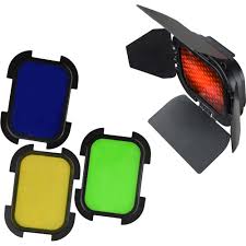 Godox Barndoor Kit With 4 Color Gels For Ad200 Speedlight Bd 07