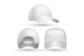 Realistic Baseball Cap Front Side Back Views Set Stock Ve 764759 Illustrations Design Bundles In 2021 Baseball Cap Cap Drawing Baseball