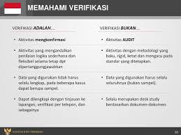 Helper khazanah dan verifikasi (hkv). Verifikasi Adalah