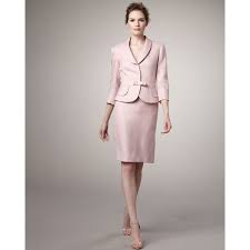 Pink Tahari Skirted Suit With Rose Gold Accessories Fashion Top Design Fashion Pink Suits Women