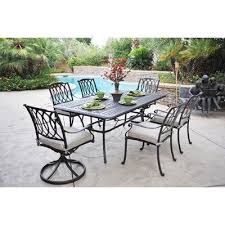 Hanamint Mayfair 7 Piece Patio Dining Set Color Cast Ash In 2020 Patio Dining House With Porch Metal Dining Set