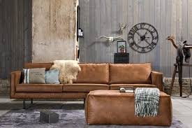 Loft Cognac Rodeo Leather Sofa 277cm Living Room Designs Industrial Living Room Design Home Living Room