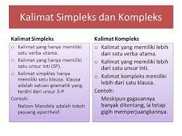 Merupakan frasa nomina yang terdiri dari dua kata atau lebih sementara salah satu kata berfungsi sebagai keterangan pelengkap. Kalimat Simpleks Dan Kompleks Ppt Download