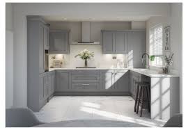 Shaker style door in a painted finish with a chamfered beading. Second Nature S Mornington Shaker Kitchen In Dust Grey Kitchen Inspirations Grey Kitchenin In 2021 Grey Kitchen Interior Shaker Kitchen Design Grey Kitchen Designs
