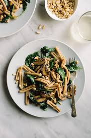 Mushroom And Kale Pasta With Toasted Pine Nuts Recipe Kale Pasta Recipes Stuffed Mushrooms