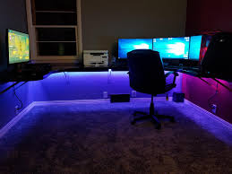 Brand New Pc And A Completely Hand Built Battlestation Featuring Rgb That Matches The Inside Of The Pc Case Finished Tuckin Game Room Hand Built Battlestation