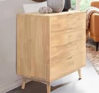 Commode en bois de chêne massif Meuble de rangement scandinave pour salon  chambre à coucher en bois, Kommode aus massivem Eichenholz