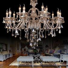 French empire 24 light 36 in. Large Crystal Chandelier Cognac Luxury Modern Large Crystal Ceiling Lights 2 Tiers 15 Lights Dance Of Romance