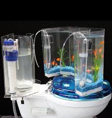 Aneka model aquarium / 1 : Under The Sea Fish N Flush Toilet Aquarium Geekologie