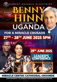 Greetings from Pastor Robert Kayanja: we are excited to announce that  Pastor Benny Hinn, Dr. Paul Enenche, and Kenneth Copeland have all been  confirmed as special guests for the Holy Spirit Conference