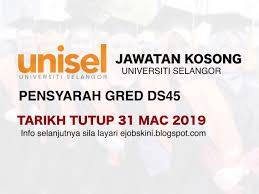 Admin graduan jan 20, 2019 0. Jawatan Kosong Pensyarah Gred Ds45 Tarikh Tutup 31 Mac 2019