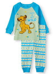 The Lion King Lion King Baby Boy Snug Fit Cotton Long Sleeve Pajamas 2 Piece Set Walmart Com Baby Boy Clothing Sets Long Sleeve Pyjamas King Baby
