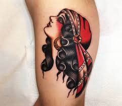 Red And Black American Traditional Tattoo Pin On Tattoos