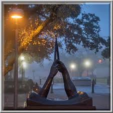 Photo 2215-26: Muster sculpture in Academic Plaza on campus of ...