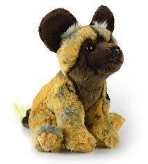 New Wild Korimco Sitting African Wild Painted Hunting Dog Soft Toy 20cm Soft Toy Dog Animals For Kids Animals