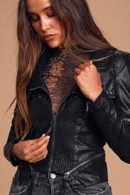 Up On A Tuesday Black Vegan Leather Jacket Black Vegan Leather Jacket Vegan Leather Jacket Leather Jacket