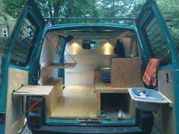 Sink And Table On The Doors Adventureideaz Com Campingbus Ausbau Wohnmobil Umbau Wohnmobilumbau