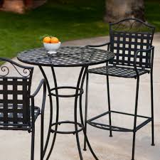 Picturesque Small Wrought Iron Patio Table With Fiestaware Small Fruit Bowl From White Ceramic Materi Outdoor Patio Bar Outdoor Bar Stools Iron Patio Furniture