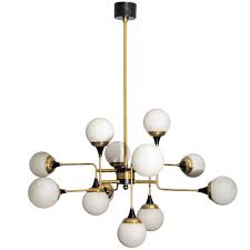 Starburst Italian Chandelier Stilnovo Chandelier Italian Chandelier Glass Lighting