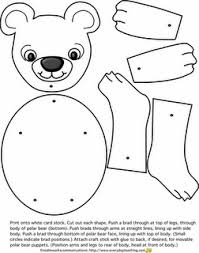 Polar Bear Puppet Craft Stampabili Polar Bear Craft Bear Crafts Preschool Polar Bear Craft Preschool