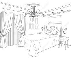 Bedroom Coloring Page Interior Design Sketches Interior Design Drawings Interior