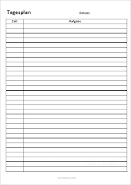Blanko tabellen zum ausdruckenm : Tagesplan Zum Ausdrucken Toptorials