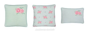 Kissenbezug dyed elfenbein uni kissen landhaus maritim 30x50 40x60. Clayre Eef Kissen Hulle Kissen Bezug Rosen Mint Turkis Rosa Pink Shabby Landhaus Ambienteschmiede