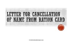 A name change notification letter provides notice to personal and business contacts that you've changed your name. Letter For Cancellation Of Name From Ration Card After Marriage