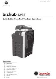 Scroll down to go to the download section below and download the driver according to your operating system version. Konica Minolta Bizhub 42 Quick Manual Pdf Download Manualslib