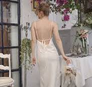 GIOVANNA Cowl Neck Silk Maxi Dress (Ivory White Italian Silk)