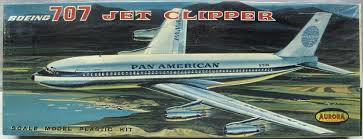Aurora Pan Am Boeing 707 Clipper Jet Vintage Model Kit Plastic Model Kits Boeing 707 Model Kit