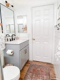 Discover costs to convert a half bath to a full on a budget. Small Bathroom Remodel Ideas Befor And After Domestic Blonde