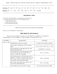 Pdf Semi Micro Qualitative Analysis Of Simple Inorganic