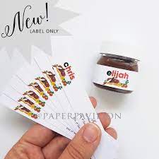 With the food processor running, drizzle in the oil and vanilla. Mini Nutella Jar Label Personalised Mini Nutella Jar Sticker Etsy Mini Nutella Nutella Jar Jar Labels