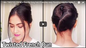 Pick the one that matches your mood. 1 Min Twisted French Bun For Long Hair Simple Craft Ideas