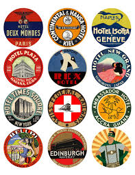 With today's desktop publishing programs and the quality of printers and papers, you can create small quantities of customized stickers. 12 Vintage Travel Stickers From Around The World Free Download Vintralab